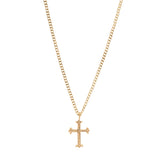 Colar Cross Banho de Ouro