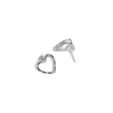 Brinco Heart Hoop Prata