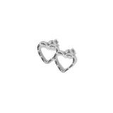 Brinco Heart Hoop Prata