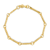 Pulseira Ornamento Prata com Banho de Ouro
