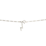 Colar Mini Cadeado Skull Prata