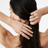 Alianças Curve Bone Slim Banho de Ouro (Par)