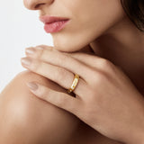 Anel Thunban SKULL Prata com Banho de Ouro