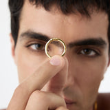 Alianças Bruto Banho de Ouro (Par)