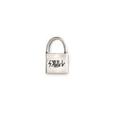 Colar Mini Cadeado Skull Prata