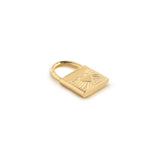 Colar Mini Cadeado Skull Banho de Ouro