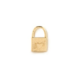 Colar Mini Cadeado Skull Banho de Ouro