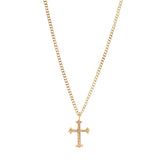 Colar Cross Banho de Ouro