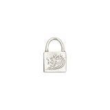 Colar Cadeado Skull Prata