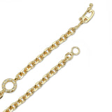 Pulseira Rastaban SKULL Prata com Banho de Ouro