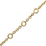 Pulseira Rastaban SKULL Prata com Banho de Ouro