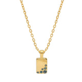 Colar Eltanin SKULL Prata com Banho de Ouro