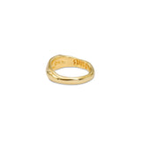 Anel Curve Bone Slim Banho de Ouro