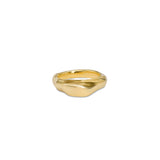 Anel Curve Bone Slim Banho de Ouro