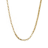 Corrente Cartier Retangular 2,3 mm Banho de Ouro